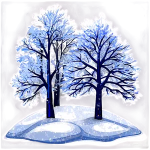 Snowy Night Trees PNG Irk18 PNG