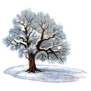 Snowy Oak Trees PNG Cca91 PNG