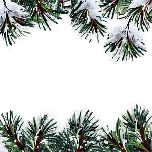 Snowy Pine Border Png 72 PNG image