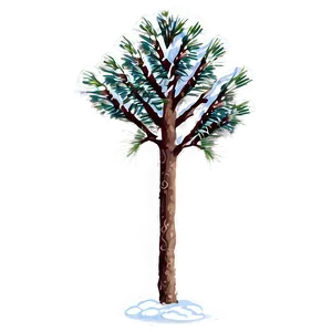 Snowy Pinecone Tree PNG 46