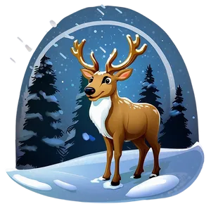 Snowy Reindeer Png 05212024 PNG image