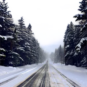 Snowy Road Blizzard PNG 06242024