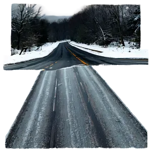 Snowy Road Blizzard PNG 06242024 PNG