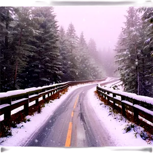 Snowy Road Blizzard PNG 70