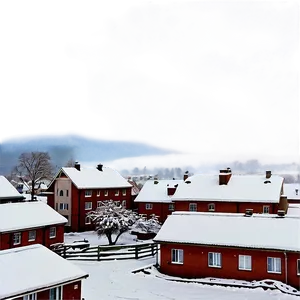 Snowy Rooftops At Sunrise Png Yby PNG image