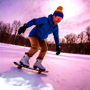 Snowy Skating Adventure Png 92 PNG image