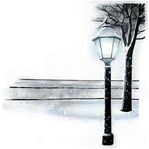 Snowy Streetlamp Transparent PNG Qan29 PNG