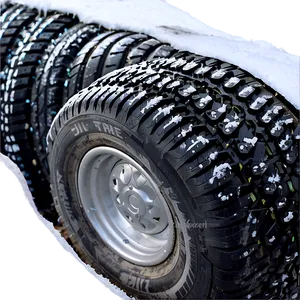 Snowy Tire Tracks PNG Xyq