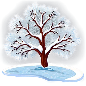 Snowy Tree At Dusk PNG Ltf PNG