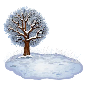 Snowy Tree At Dusk PNG Xrl PNG