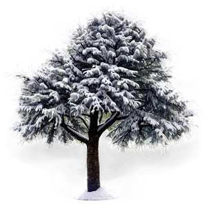 Snowy Tree In Forest Png 06212024 PNG image