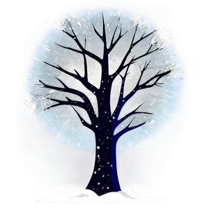 Snowy Tree In Moonlight PNG 06212024