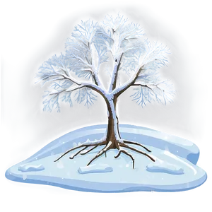 Snowy Tree In Valley PNG 06212024 PNG