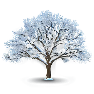 Snowy Tree In Winter Wonderland PNG 06212024 PNG