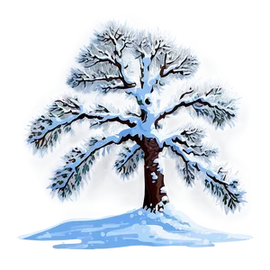 Snowy Tree In Winter Wonderland PNG Wxm63 PNG