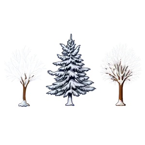 Snowy Tree Landscape PNG 06272024 PNG