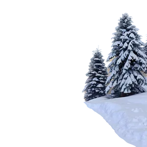 Snowy Tree Landscape PNG Oxn60 PNG