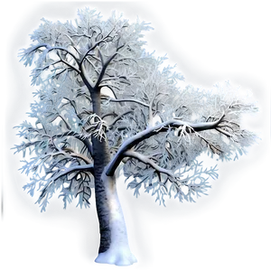Snowy Tree Landscape PNG Pua45 PNG