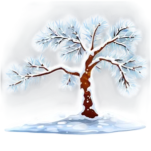 Snowy Tree Night PNG Lyh12 PNG
