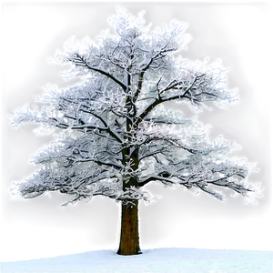 Snowy Tree On Hill PNG 71 PNG