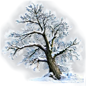 Snowy Tree On Mountain PNG 60 PNG