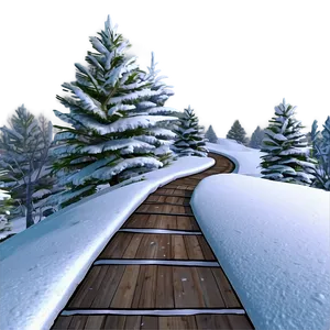 Snowy Tree Pathway PNG 18 PNG