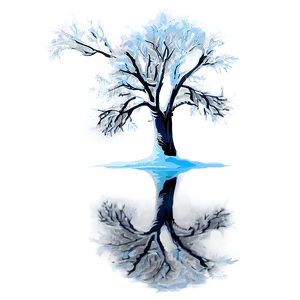 Snowy Tree Reflection PNG 46 PNG