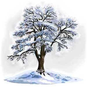 Snowy Tree Reflection PNG 89 PNG
