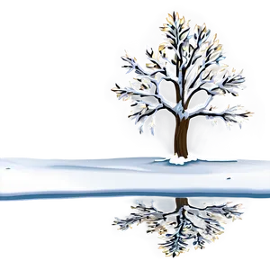 Snowy Tree Reflection PNG Awq85 PNG