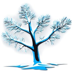 Snowy Tree Silhouette PNG 06272024