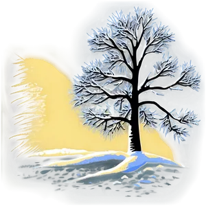 Snowy Tree Silhouette Png Mmb PNG image