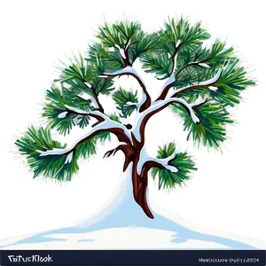 Snowy Tree Silhouette PNG Ygx65 PNG