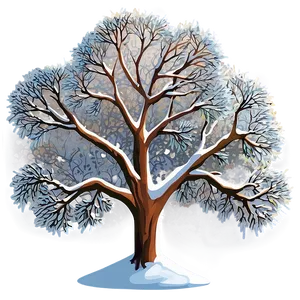 Snowy Tree Sunrise PNG Dss PNG