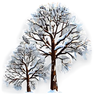 Snowy Tree Top PNG 11