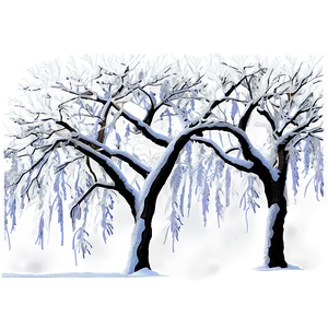 Snowy Tree Twilight Png 06212024 PNG image