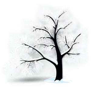 Snowy Tree With Birds PNG 15 PNG