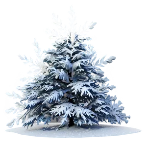 Snowy Tree With Snowflakes PNG 06212024