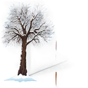 Snowy Tree With Sunray PNG 06212024 PNG