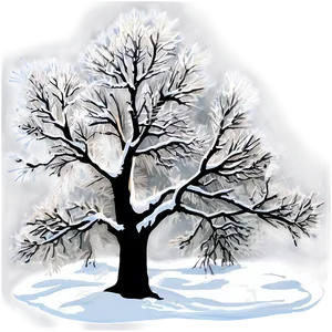 Snowy Tree With Sunray PNG 94 PNG
