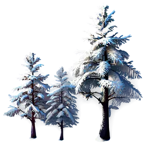 Snowy Trees Transparent PNG 15