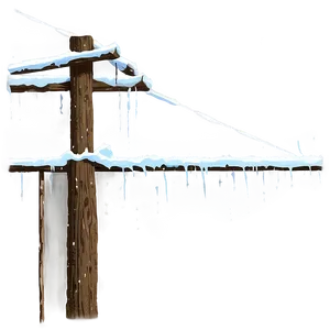 Snowy Utility Line Pole PNG Out60 PNG