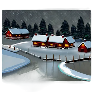 Snowy Village Transparent PNG Nxl28 PNG