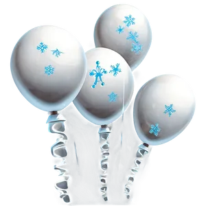 Snowy White Balloons PNG Mvh