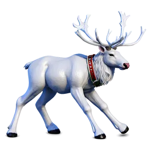 Snowy White Reindeer PNG 42