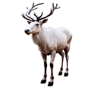 Snowy White Reindeer PNG 78