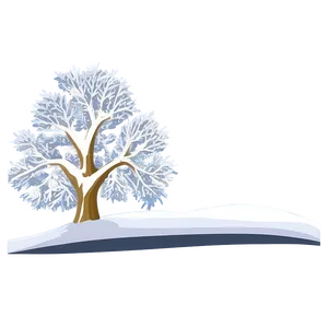 Snowy White Tree Graphic PNG 06252024