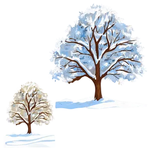 Snowy White Tree Graphic PNG 11 PNG