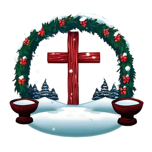 Snowy Winter Altar PNG Abh18 PNG