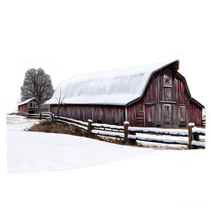 Snowy Winter Barn PNG Kfb PNG