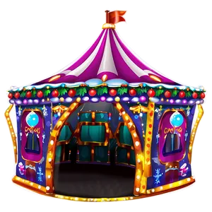 Snowy Winter Carnival Tent PNG Evb80 PNG